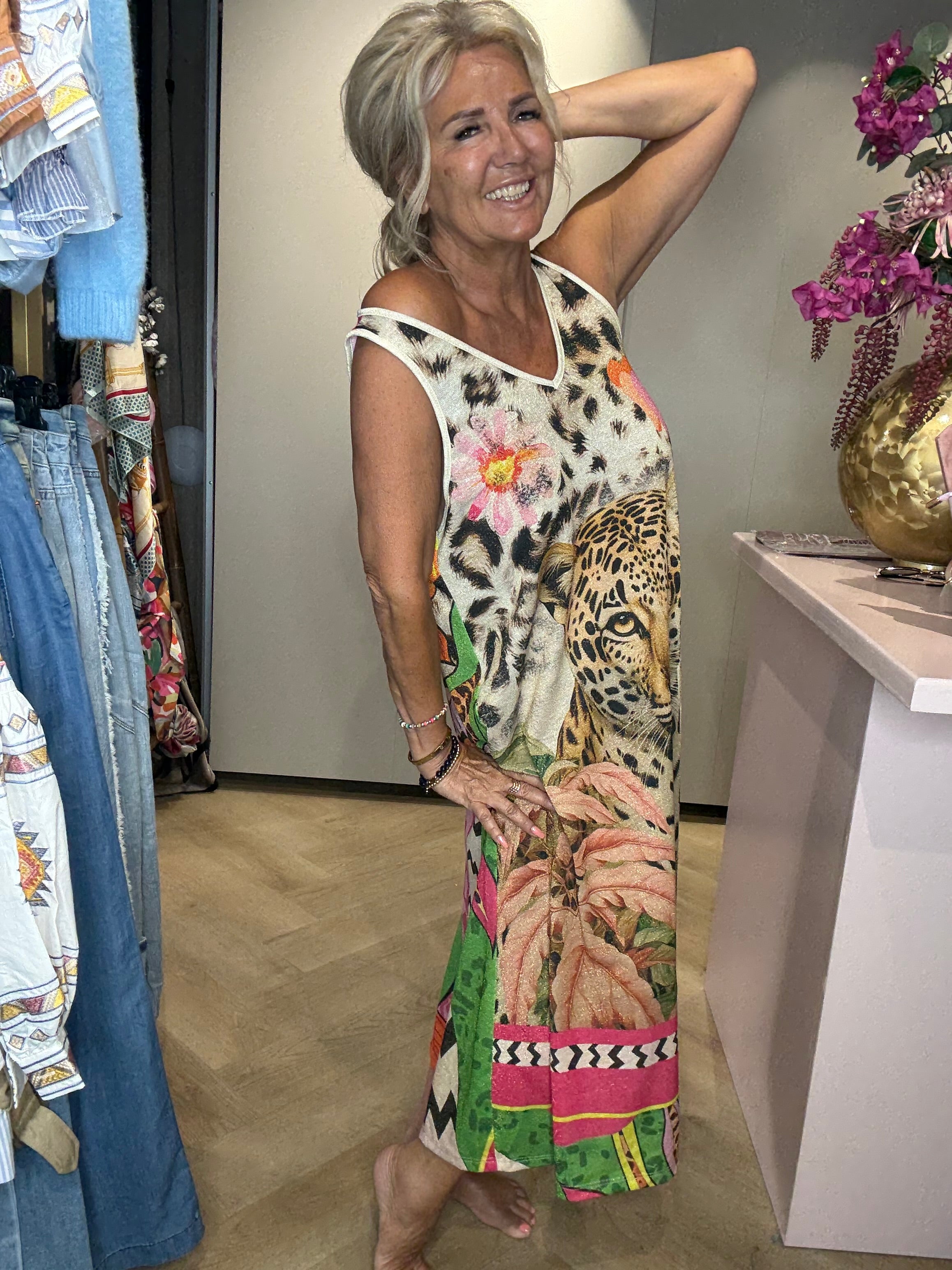 Dress Golden Bloom Fuchsia 🎀